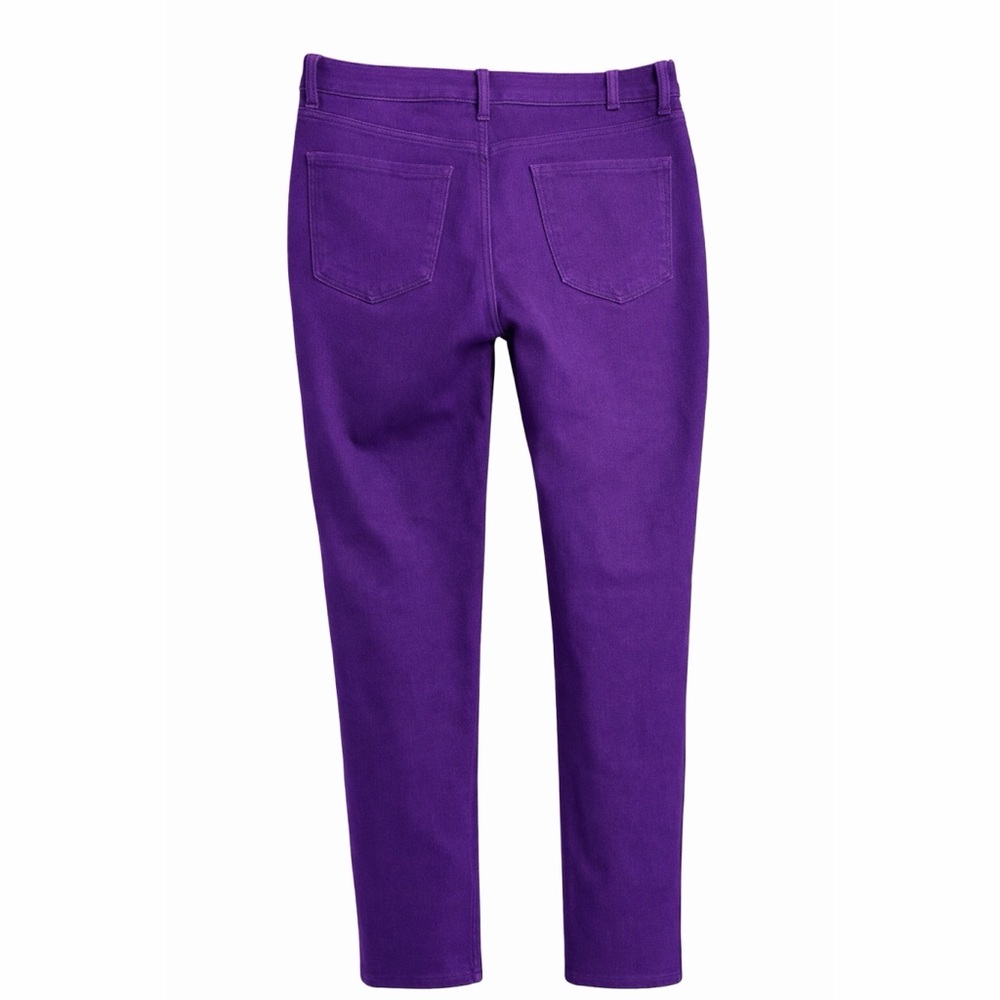 YELETE Purple Stretch Jeggings M | Summer Skinny Pull-On Pants - Picture 6 of 6